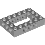 Lego kostka (kostička) 4x6 otevřený střed s dírami (s otvory), světle modro šedá (4211716)